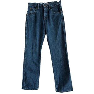 Wrangler Retro Jeans Boys Size 16 Dark Wash Western Cowboy Adjustable Waist Boot